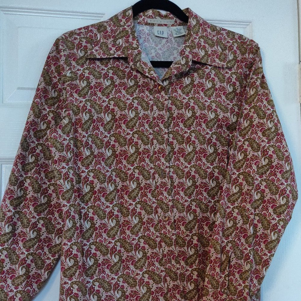 Vintage Paisley Button Down Shirt